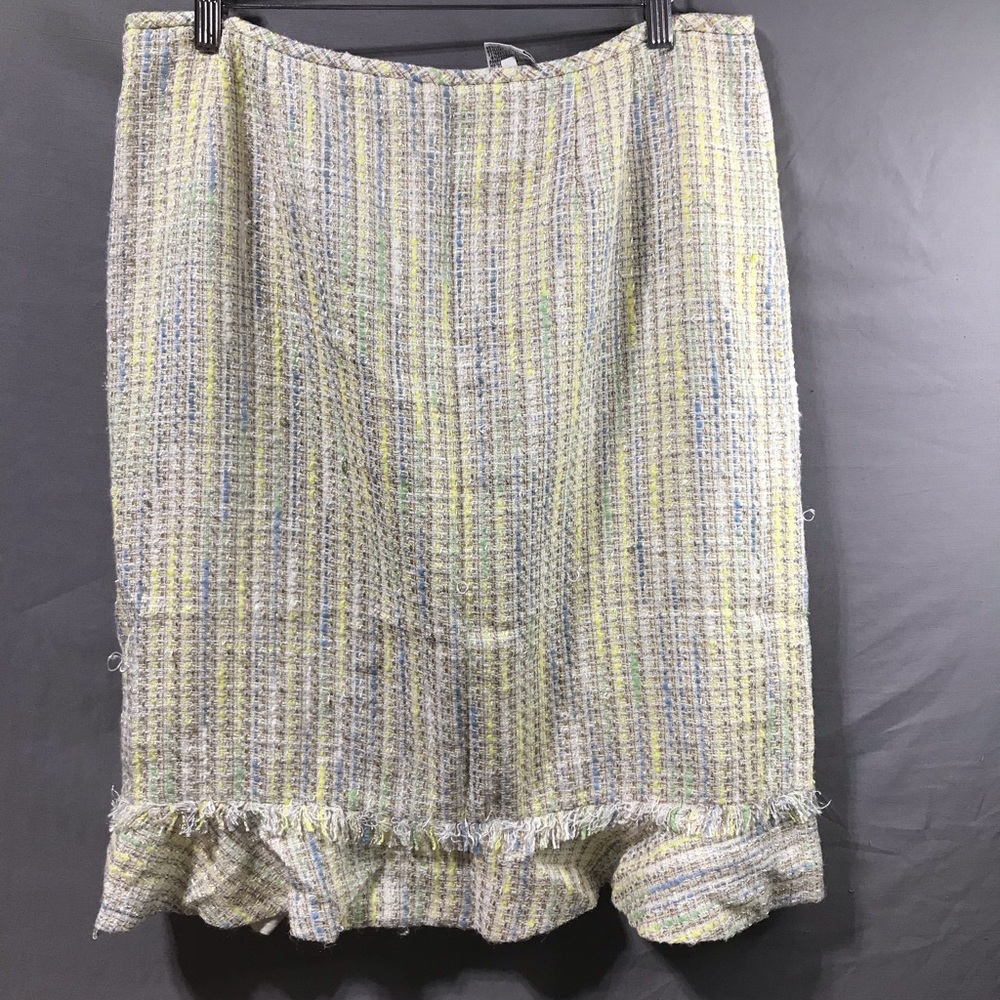 Vintage Collections for Le Suit Rainbow Tweed Pencil Skirt. Size 16